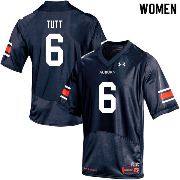 Women #6 Christian Tutt Auburn Tigers College Football Jerseys Sale-Navy